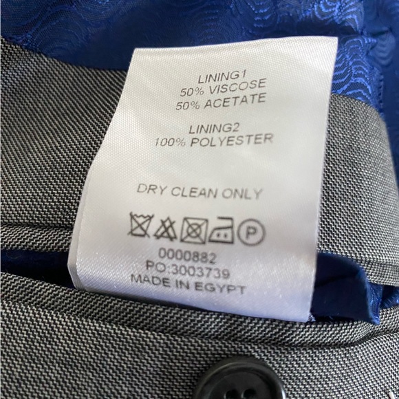 Alexandre of England Gray Blazer with Blue Lining - Picture 2 of 6